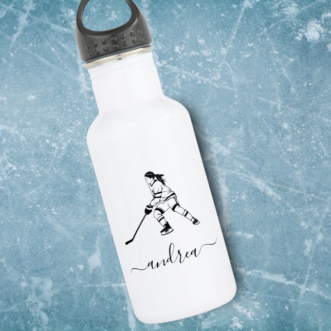 Girl Playing Ice Hockey Team Player Girly Name  532 Ml Water Bottle (Creator Uploaded)