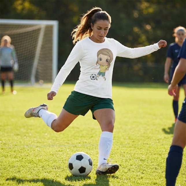 Girl Playing Soccer Adorable Kids Sports T-Shirt (Creator Uploaded)