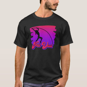 Girl Pole Vault Retro Colours Fun Pole Vaulting T-Shirt