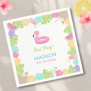 Girl Pool party  Napkin