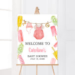 Girl Popsicle Baby Shower Welcome Poster<br><div class="desc">Make your event special with this Popsicle Baby Shower with our cute and lovely printable Welcome Sign featuring adorable Baby Clothes Baby Shower theme. Download,  personalise,  and create lasting memories with this perfect touch for your joyous celebration!
 
BS1078</div>