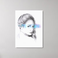 Girl portrait pencil drawing art