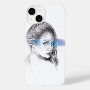 Girl portrait pencil drawing art  Case-Mate iPhone 14 case