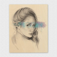 Girl portrait pencil drawing