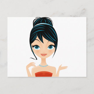 girl portrait postcard