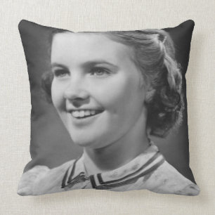 Girl Posing in Studio Cushion