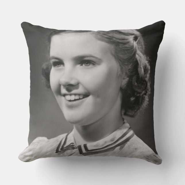 Girl Posing in Studio Cushion (Front)
