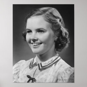 Girl Posing in Studio Poster