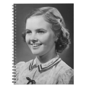 Girl Posing in Studio Spiral Notebook