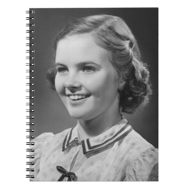 Girl Posing in Studio Spiral Notebook (Front)