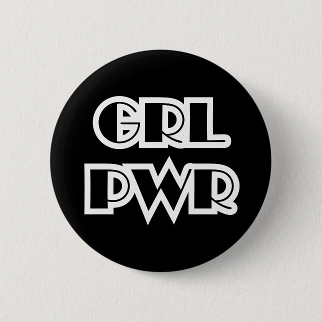 Girl Power 6 Cm Round Badge (Front)