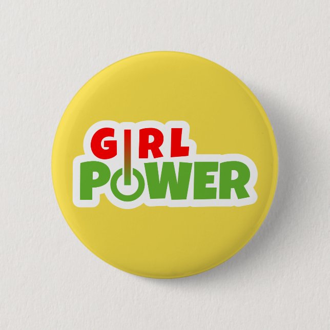 Girl Power 6 Cm Round Badge (Front)