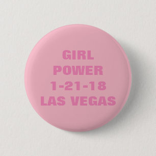 GIRL POWER 6 CM ROUND BADGE