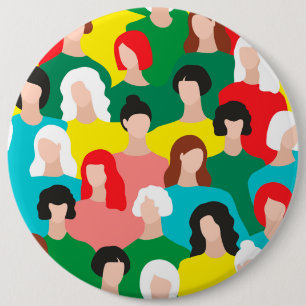 Girl power 6 cm round badge