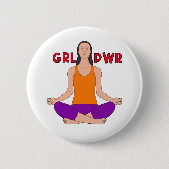 Girl Power 6 Cm Round Badge (Front)