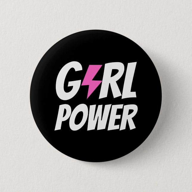 Girl Power 6 Cm Round Badge (Front)