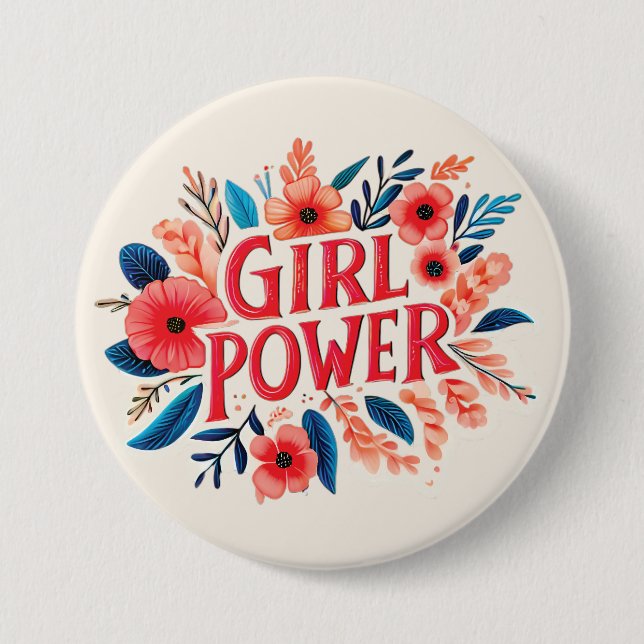 Girl Power 7.5 Cm Round Badge (Front)
