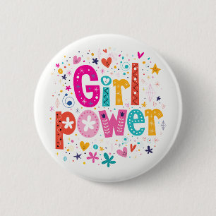 Girl Power Button Mini Brothers