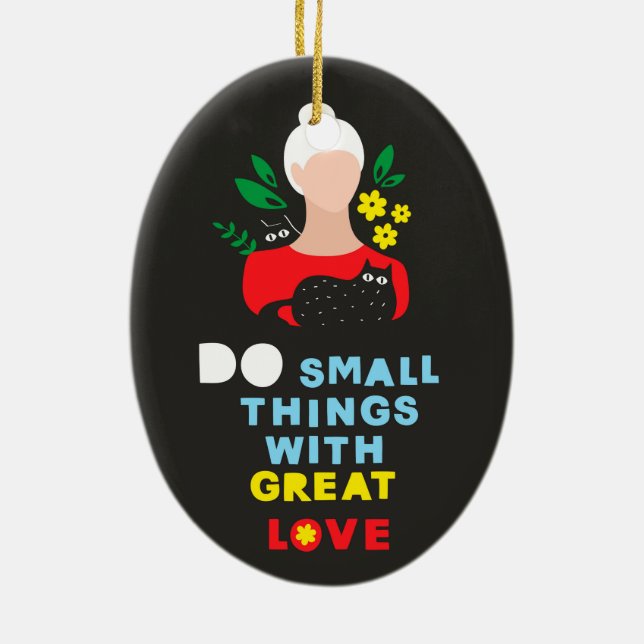 Girl power ceramic tree decoration (Back)