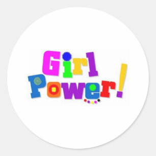 Girl Power Classic Round Sticker
