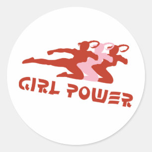 Girl Power Classic Round Sticker