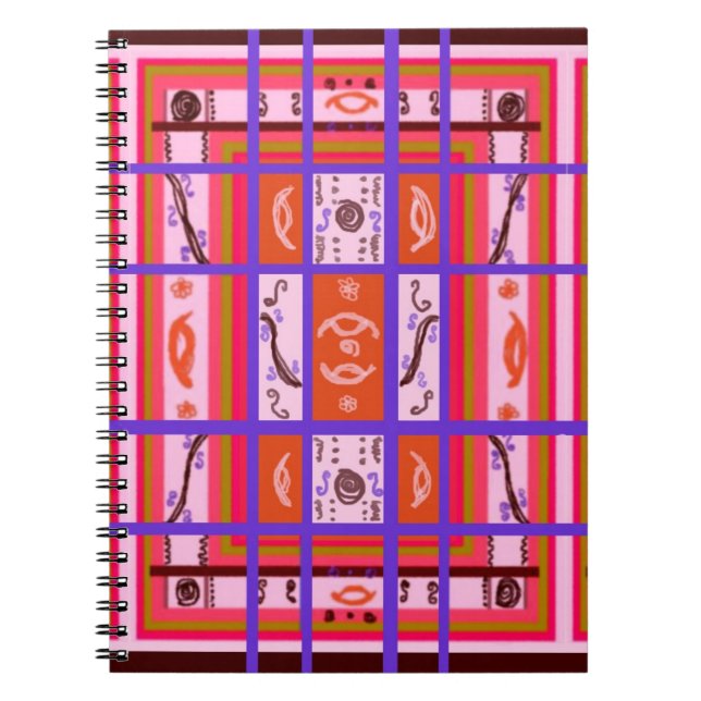 Girl Power curvy plaid abstract journal (Front)