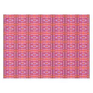 girl power curvy plaid repeat pattern tablecloth