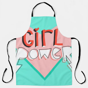 Girl Power: Cute Graphic Slogan Apron