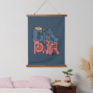 Girl Power Dark Version Hanging Tapestry