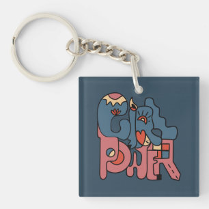Girl Power Dark Version Key Ring