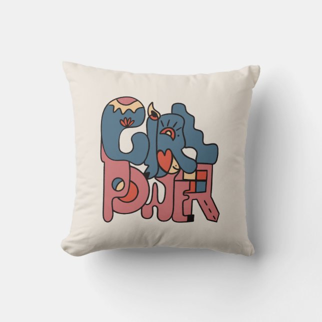 Girl Power Double Sided Cushion (Front)