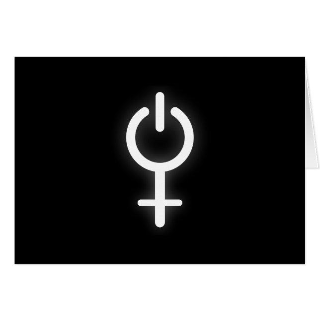 Girl Power Electronic Symbol for Gamer Female Sign (Front Horizontal)