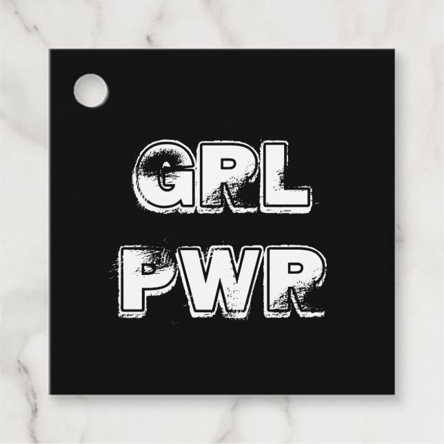 Girl Power - Favour Tags (Front)