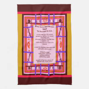 Girl Power Female Success kitchen towel