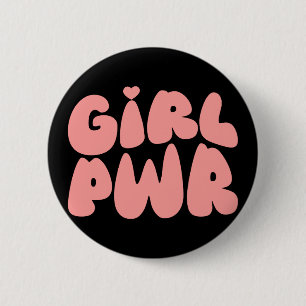 Girl Power Feminist 6 Cm Round Badge