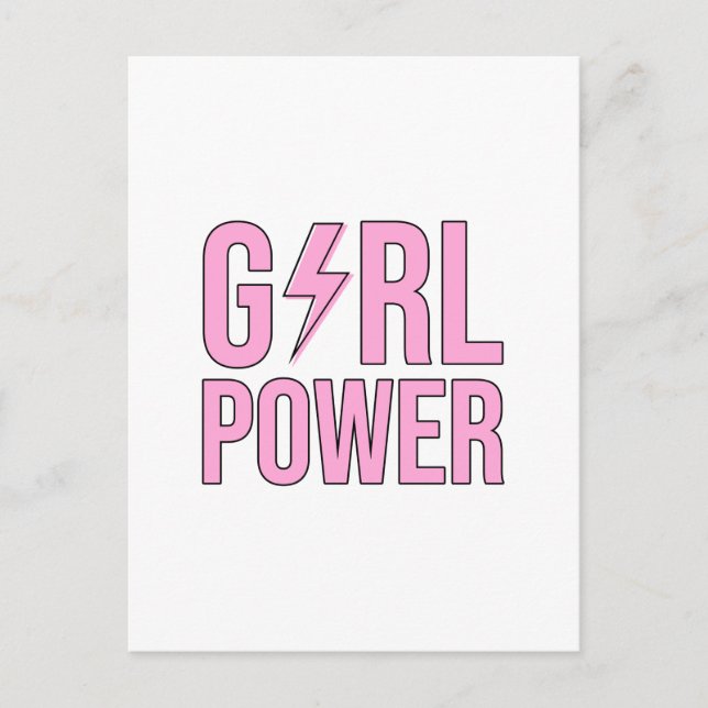 Girl Power Lightning Postcard (Front)