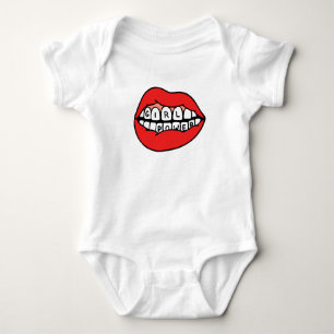 Girl Power Lips Baby Bodysuit