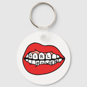 Girl Power Lips Key Ring