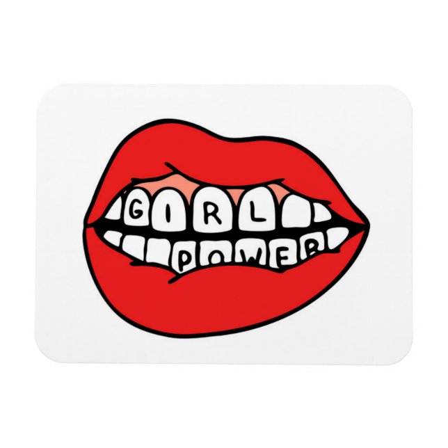 Girl Power Lips Magnet (Horizontal)