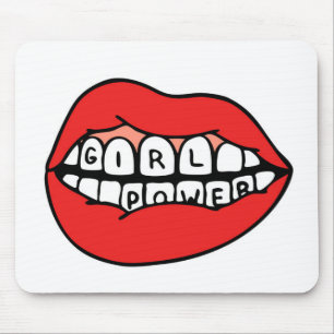 Girl Power Lips Mouse Pad