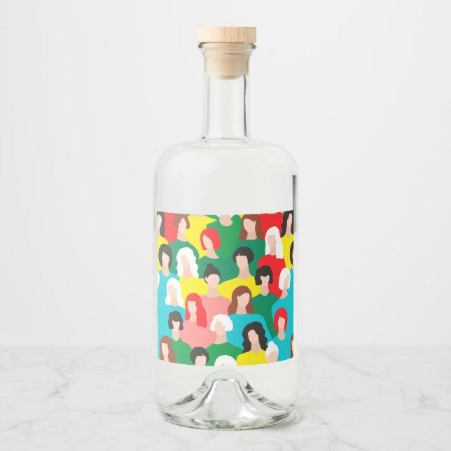Girl power liquor bottle label (Front)