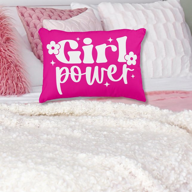 Girl Power Pink Accent Pillow (Creator Uploaded)