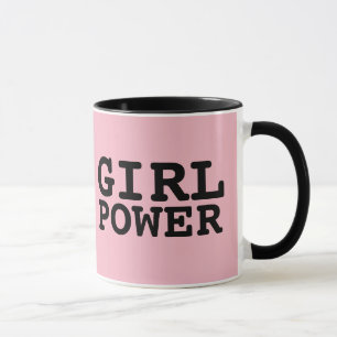 GIRL POWER PINK COFFEE MUGS