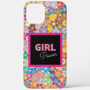 Girl Power   Pink Girly Beautiful Wildflower Women iPhone 12 Pro Max Case