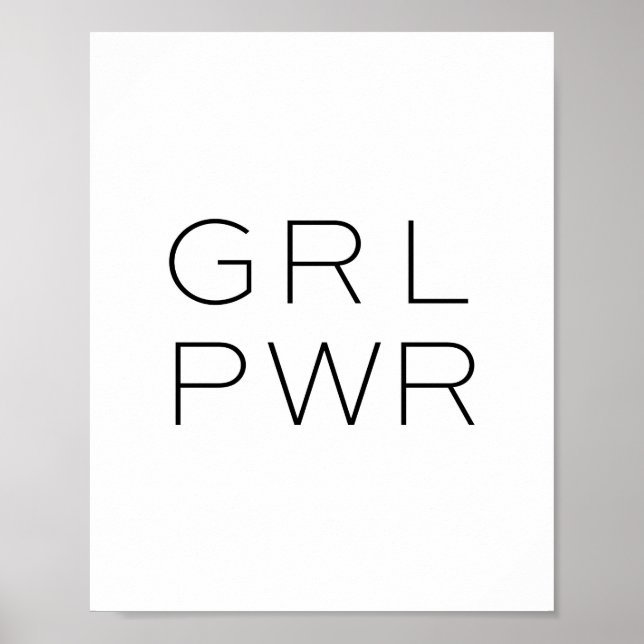 Girl Power Print, GRL PWR, Feminist Print (Front)