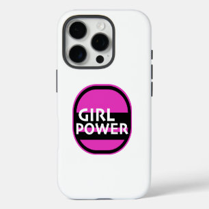 Girl Power print novelty, white font iPhone 16 Pro Case