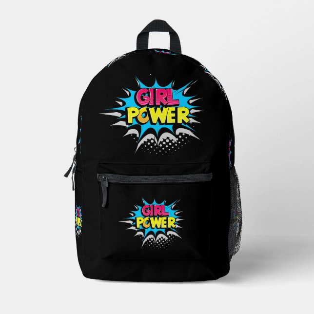 Girl Power Printed Backpack (Front)