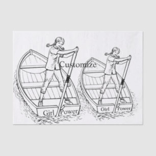Girl Power Sculling Boat Thunder_Cove Tissue Paper