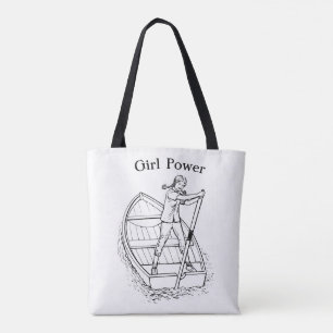 Girl Power Sculling Boat Thunder_Cove Tote Bag