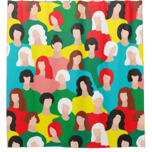 Girl power shower curtain
